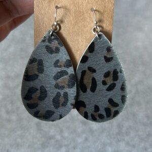 Leopard print earrings